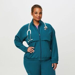 Figs Sydney Scrub Jacket Caribbean Blue XS